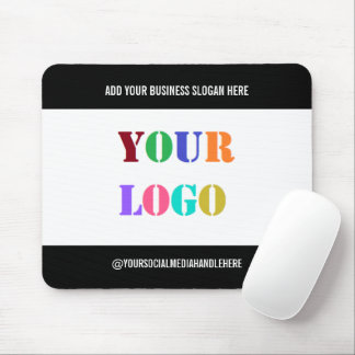 Your Logo Info Promotional Social Media Mouse Pad