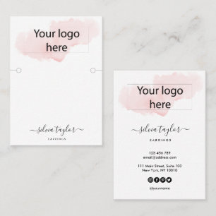 Your logo jewellery bracelet display card