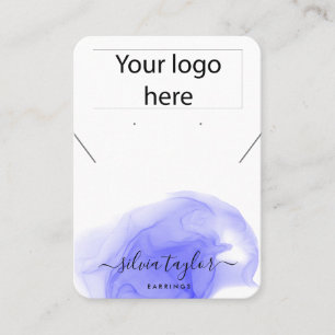 Your logo jewellery necklace earring display card 