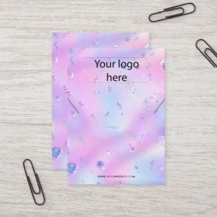 Your logo jewellery necklace earring display card