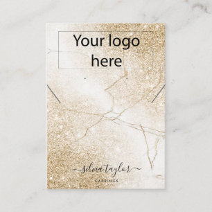 Your logo jewellery necklace earring display card