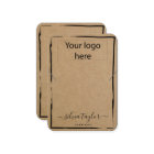 Your logo jewellery necklace earring display card