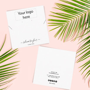 Your logo jewellery necklace earring display card