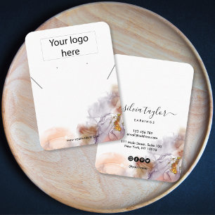 Your logo jewellery necklace earring display card