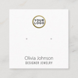 Your Logo Jewelry Earring Display Business Card