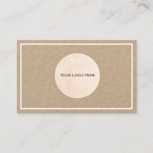 Your Logo Kraft White Border Custom  Business Card
