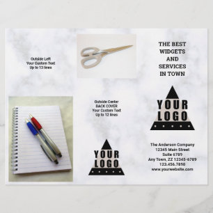 Your Logo Marble 5 Photo Promo Tri Fold Brochure