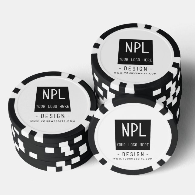 Your Logo - Minimal, Modern Business Merchandise  Poker Chips (Stack)