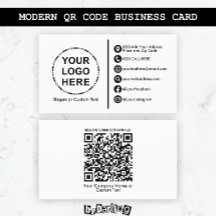 Your Logo Minimalist Modern QR Code