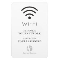 Your Logo Minimalist White Wi-Fi Sign