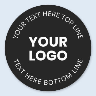 Your Logo Minimalistic Style Classic Round Sticker