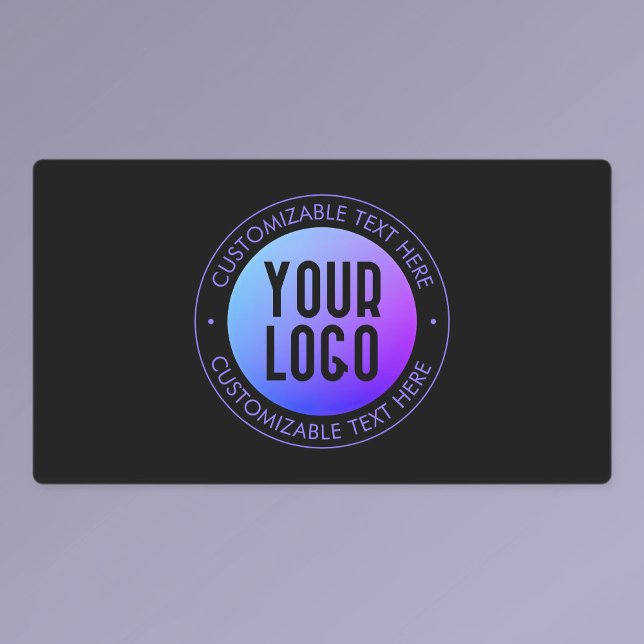 Your Logo & Modern Blue & Purple Ombre Gradient (Creator Uploaded)