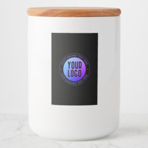 Your Logo & Modern Blue & Purple Ombre Gradient Food Label