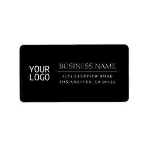 Your Logo Modern Classic White & Black Label