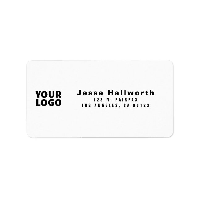 Your Logo | Modern Customisable Return Address Label (Front)