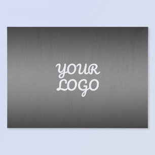 Your Logo & Modern Dark Grey Editable Colour Ombre Tissue Paper