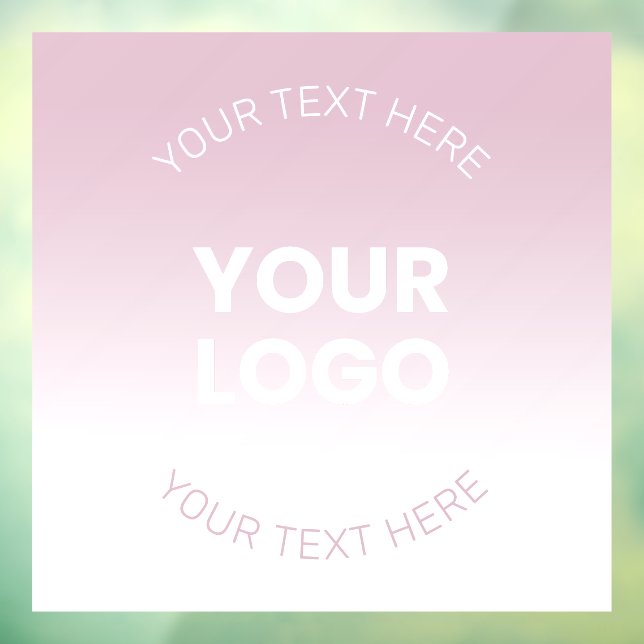 Your Logo | Modern Dusty Pink & White Ombre (Sheet 3)