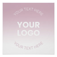 Your Logo | Modern Dusty Pink & White Ombre