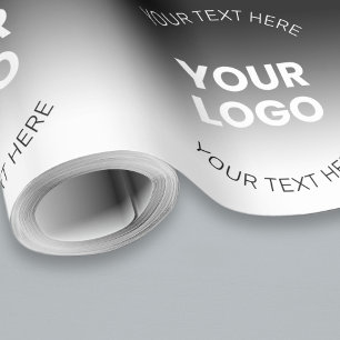 Your Logo   Modern Editable Black & White Gradient Wrapping Paper