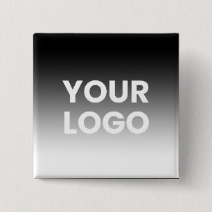 Your Logo & Modern Editable Colour Gradient 15 Cm Square Badge