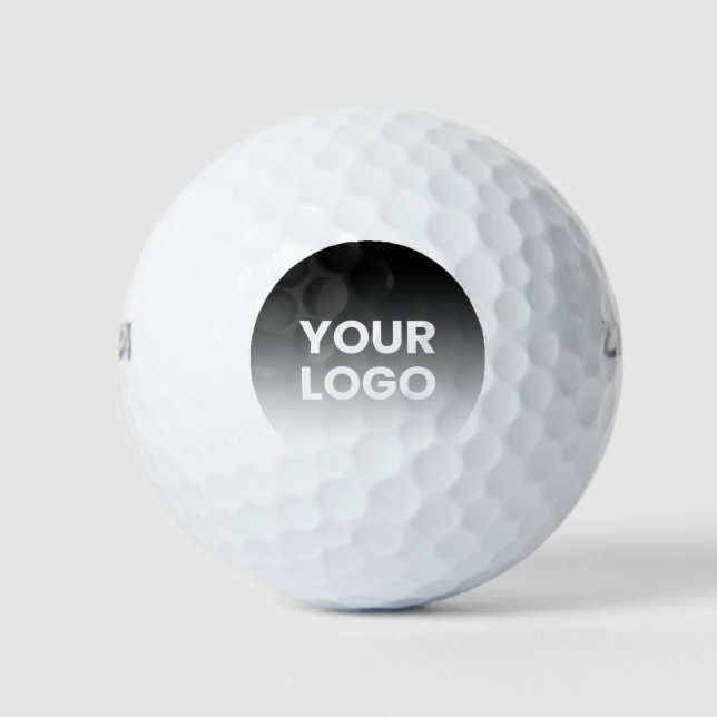 Your Logo & Modern Editable Colour Gradient Golf Balls (Front)