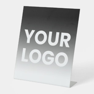 Your Logo & Modern Editable Colour Gradient Pedestal Sign