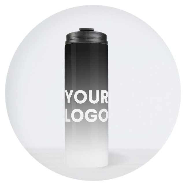 Your Logo & Modern Editable Colour Gradient Thermal Tumbler (Creator Uploaded)