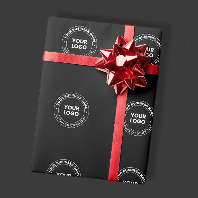 Your Logo | Modern Editable Text & Elements  Wrapping Paper (Creator Uploaded)