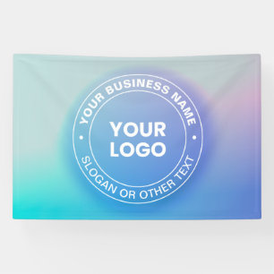 Your Logo   Modern Fading Colour Ombre & White Tex Banner