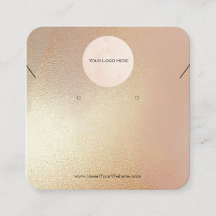 Your Logo Modern Gold Shimmer Jewellery Display Square Business Card