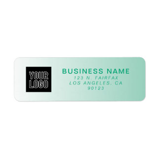 Your Logo | Modern Green Gradient Return Address