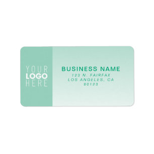 Your Logo Modern Green Gradient Return Address Label