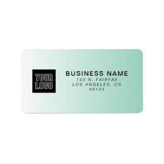 Your Logo | Modern Green Gradient Return Address Label