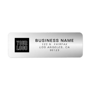 Your Logo Modern Grey Gradient Return Address