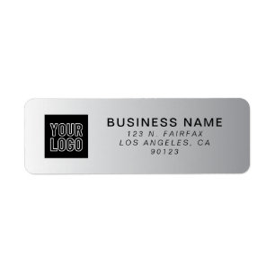 Your Logo Modern Grey Gradient Return Address