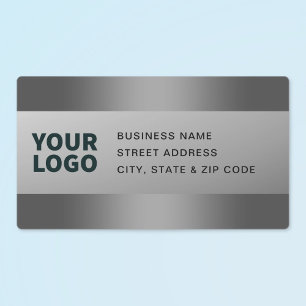 Your Logo   Modern Grey Gradient Return Address