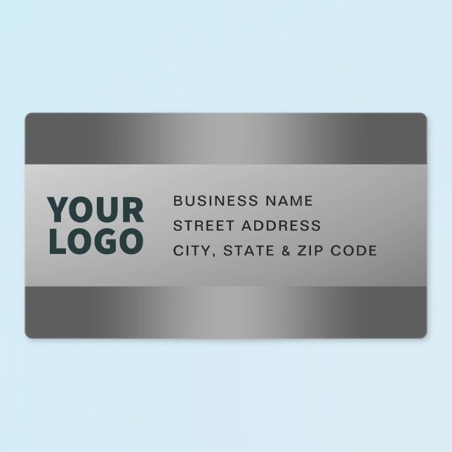 Your Logo | Modern Grey Gradient Return Address (Creator Uploaded)