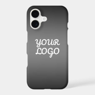 Your Logo & Modern Simple Ombre   Dark Grey