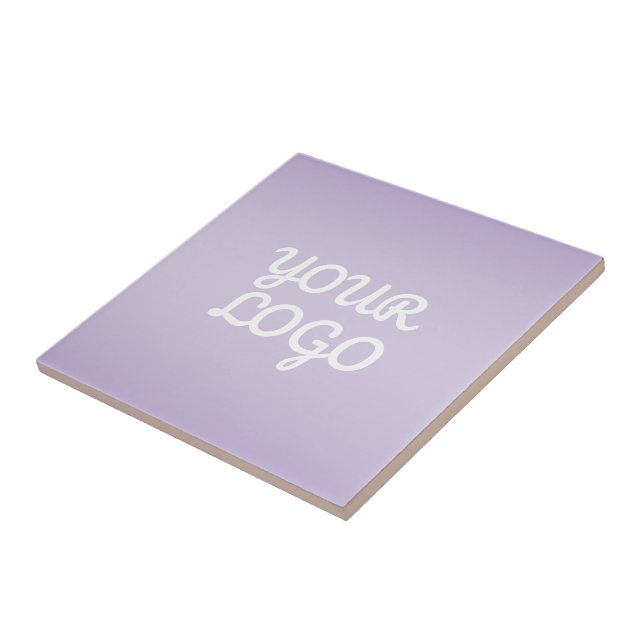 Your Logo & Modern Simple Ombre | Lavender Tile (Side)