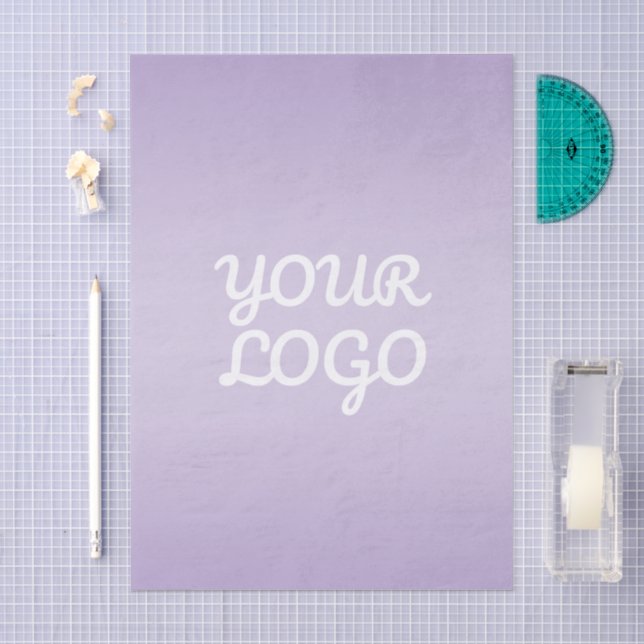 Your Logo & Modern Simple Ombre | Lavender Tissue Paper (Craft)