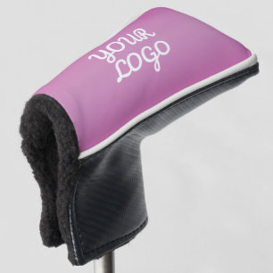 Your Logo & Modern Simple Ombre Purple Golf Head Cover
