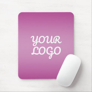 Your Logo & Modern Simple Ombre Purple Mouse Pad