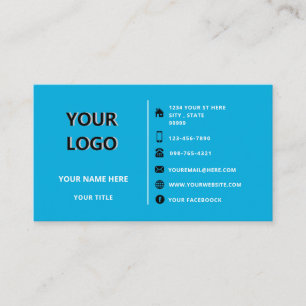 Your Logo Name Address Info Colours Business Card