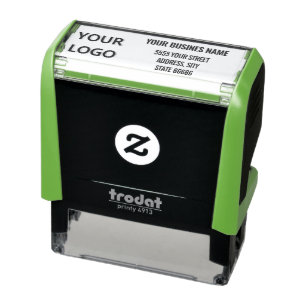 Your Logo Name Address Self-inking Stamp Example