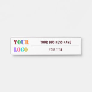 Your Logo Name Title Door Sign - Custom Colours