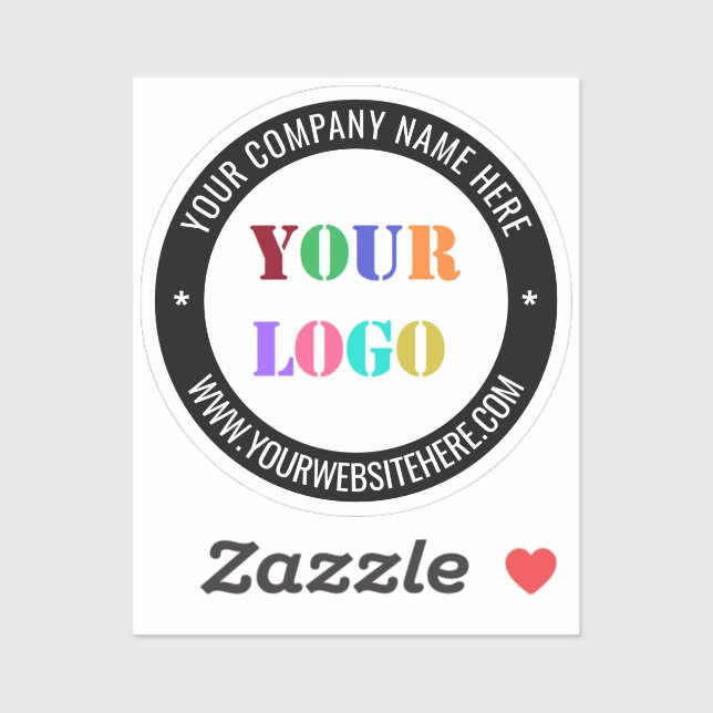 Your Logo Name Website and Colours Stamp Sticker (Sheet)