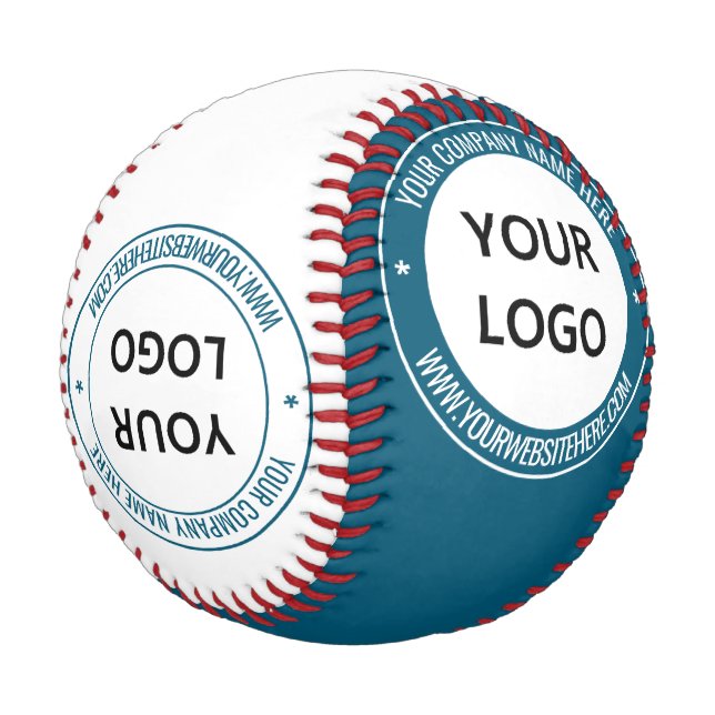 Your Logo Name Website Baseball Stamp - Your Colou (Angled)