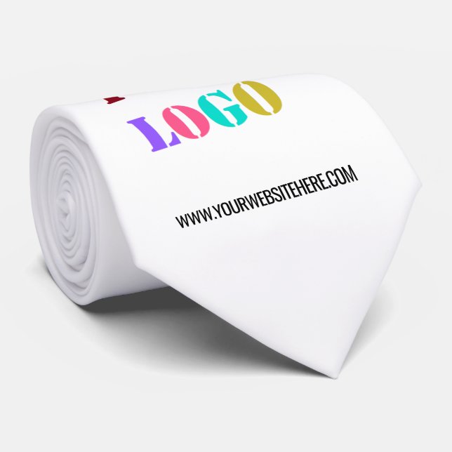 Your Logo Name Website Business Neck Tie Template (Rolled)
