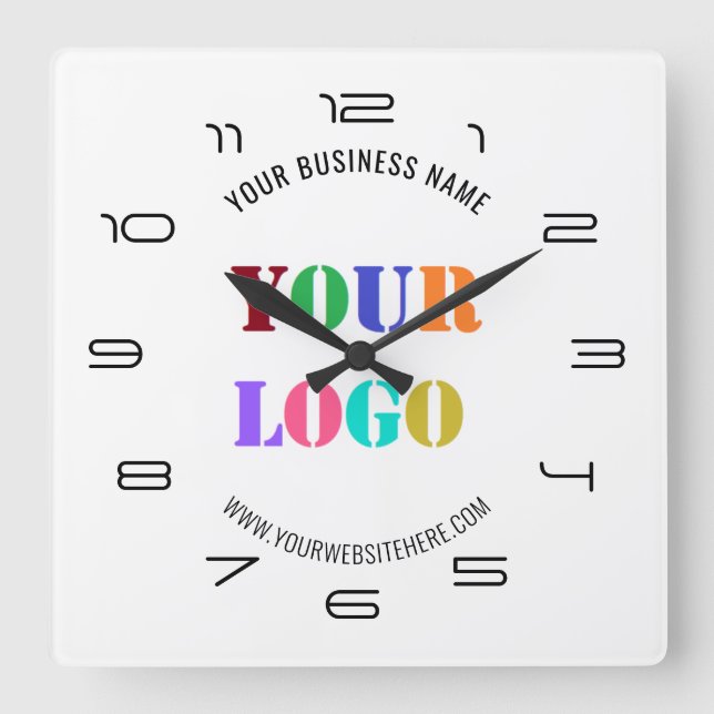 Your Logo Name Website Clock Promotional Business (Front)