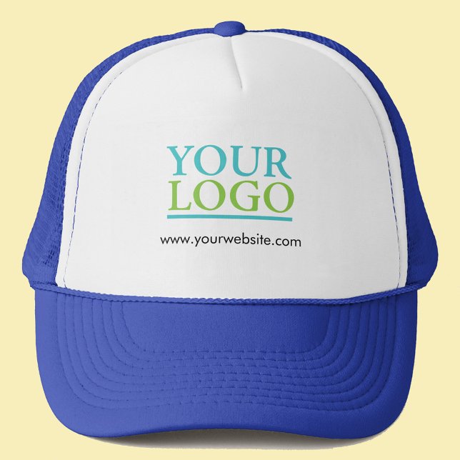 Your Logo, Name & Website Promo Blue, DIY Trucker Hat (Creator Uploaded)